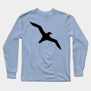 The Albatross That Observes The Ocean Seabird Silhouette Long Sleeve T-Shirt